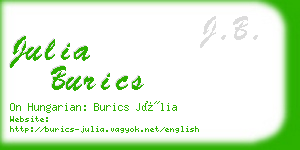 julia burics business card